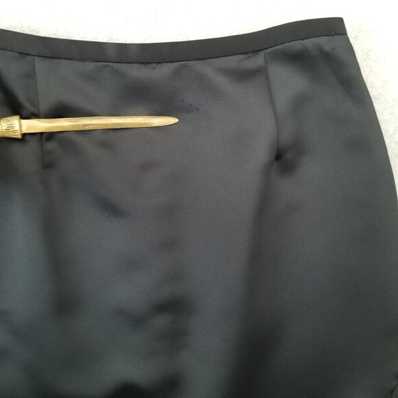 Kay Unger 8 Satin Tulip Ruffle Maxi Whimsigoth Vamp Skirt Formal Party HOCO VTG - Picture 5 of 15